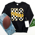 Worth County Tigers Checkered Black Crewneck