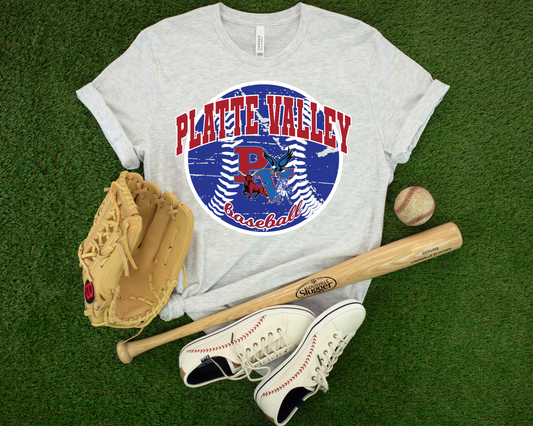 Platte Valley Baseball Ash Tee