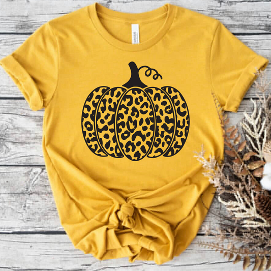 Leopard Pumpkin Mustard Tee