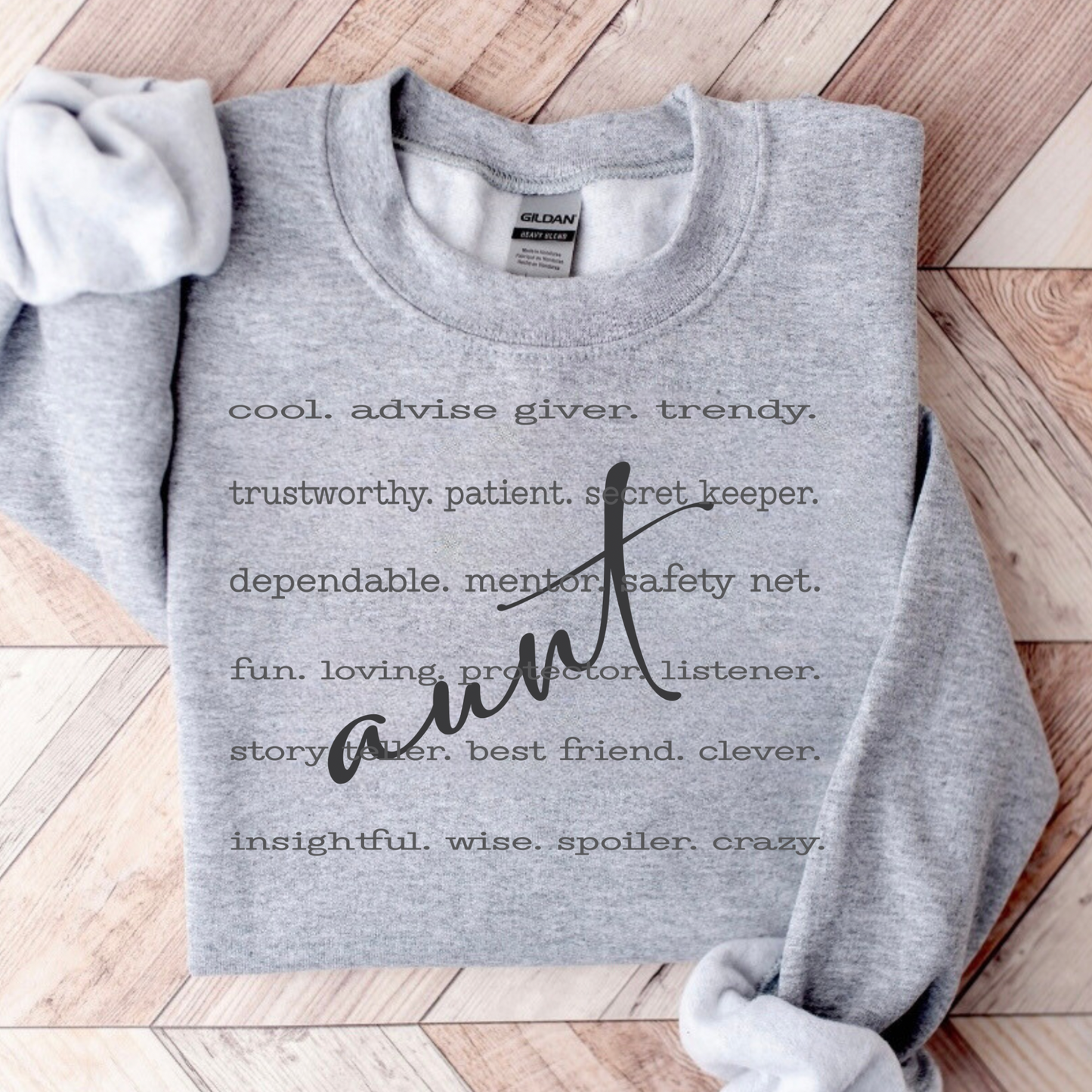 Aunt Typography Crewneck