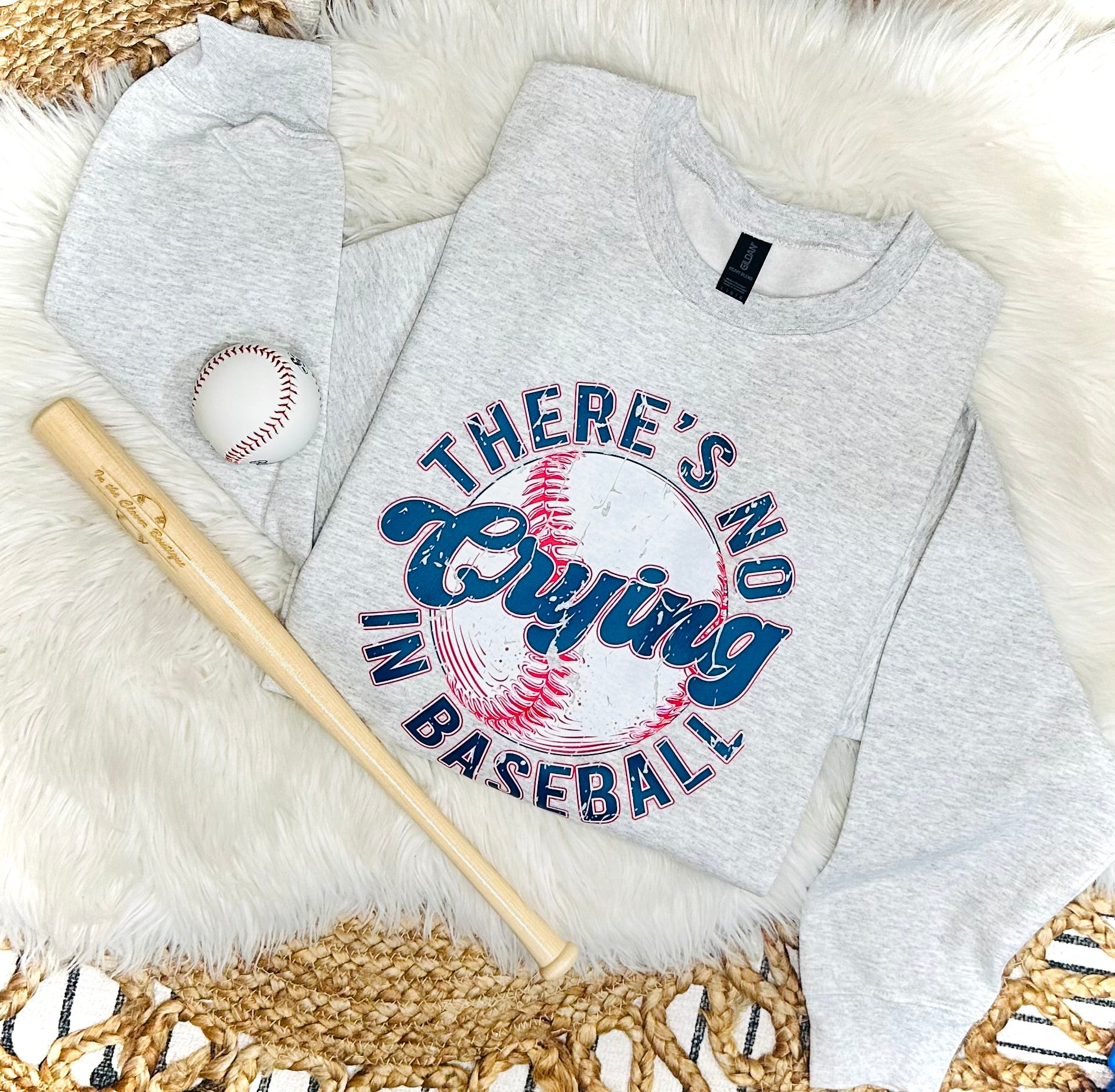 THERE'S NO CRYING IN BASEBALL - ASH CREWNECK