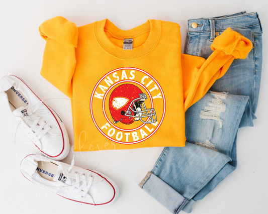 Kansas City Circle Gold Crewneck