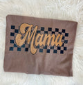 CHECKERED RETRO MAMA - ESPRESSO TEE