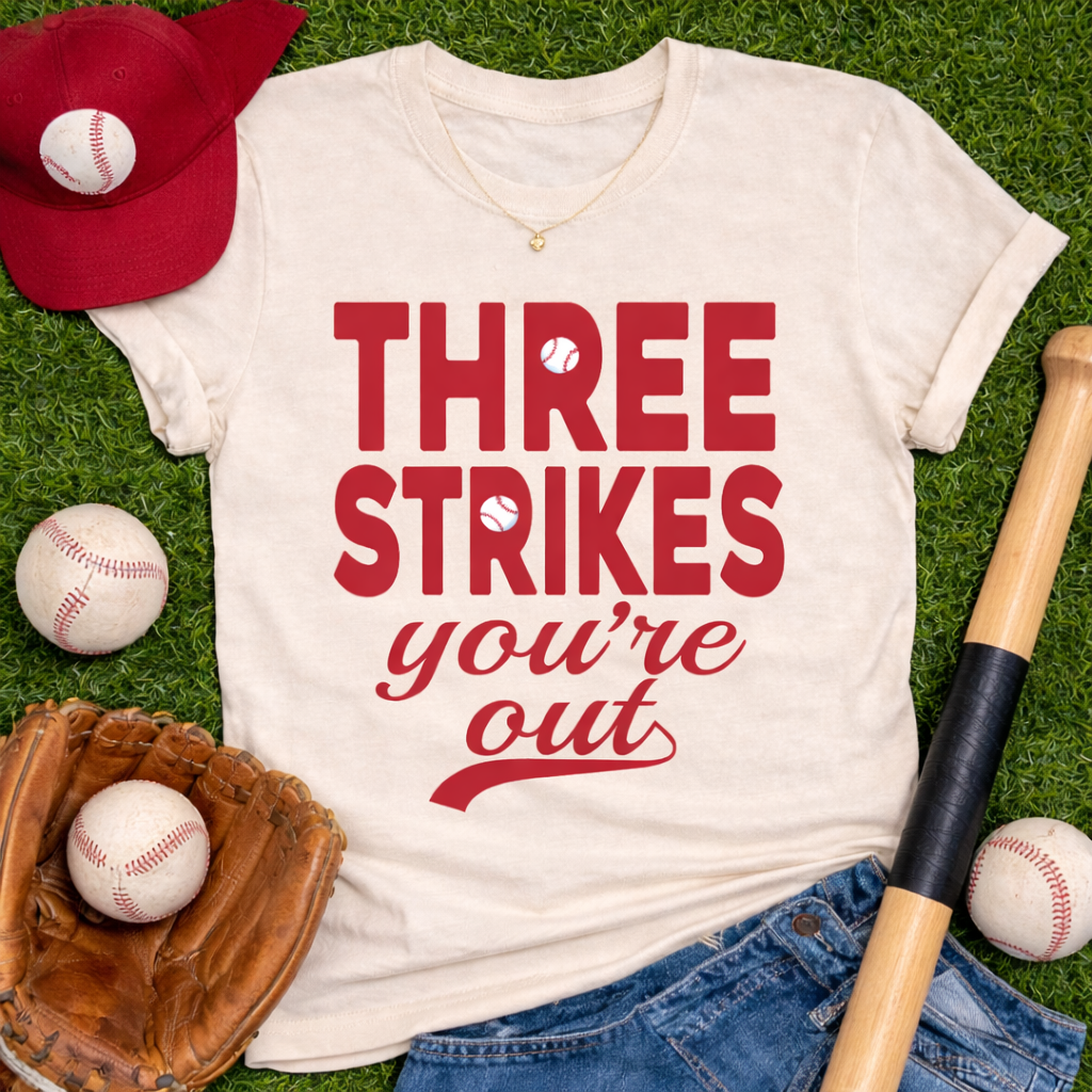 Three Strikes You're Out - Ivory Tee