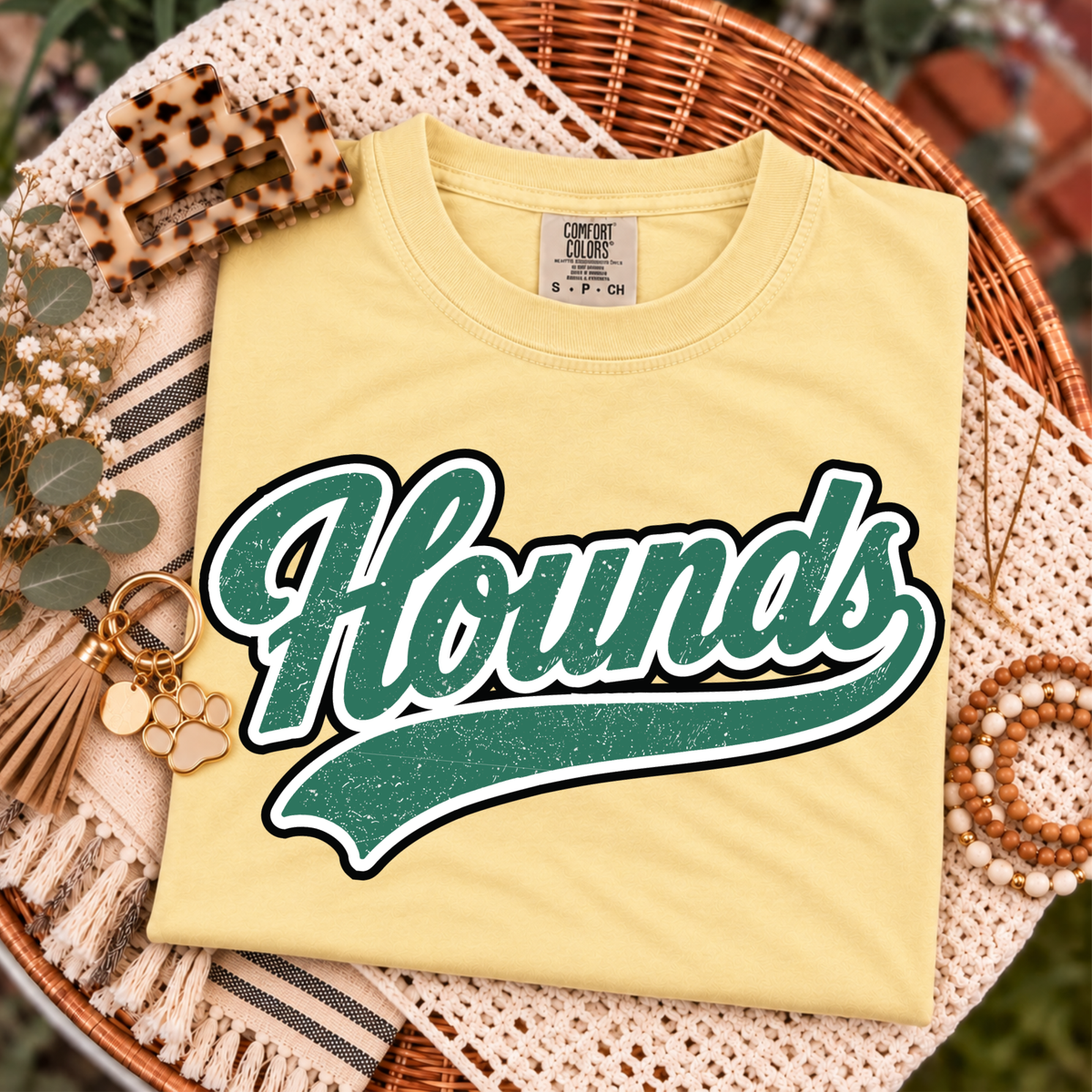 Vintage Hounds Script - Butter Tee