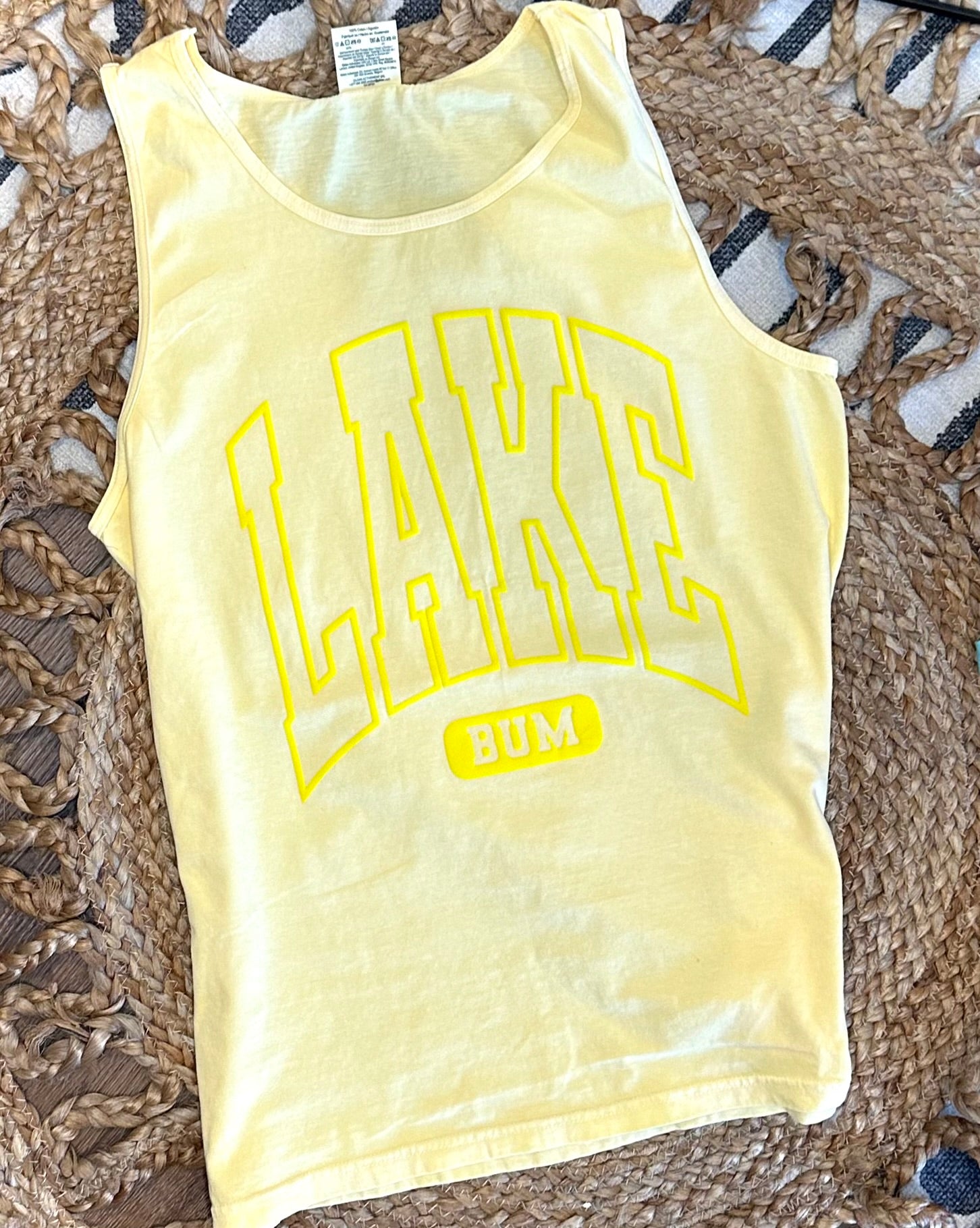 Puff Lake Bum - Yellow Tank Top