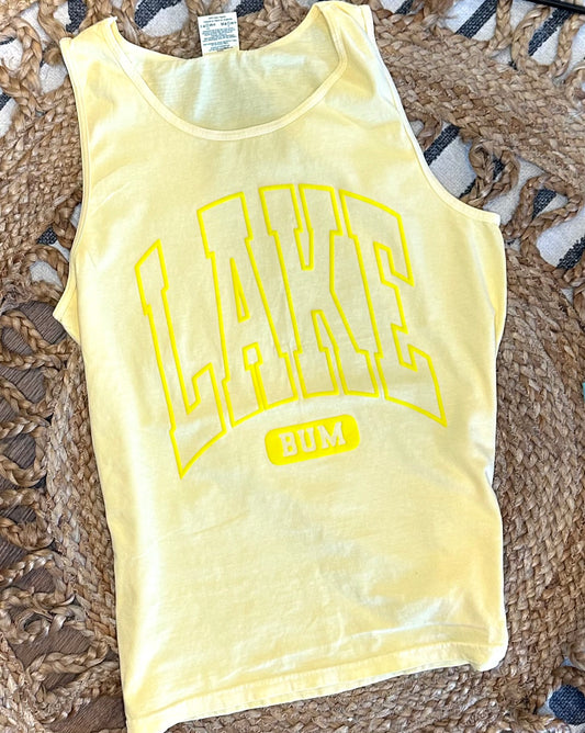 Puff Lake Bum - Yellow Tank Top