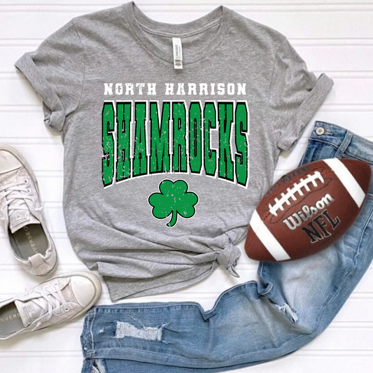 North Harrison Shamrocks Distressed Tee