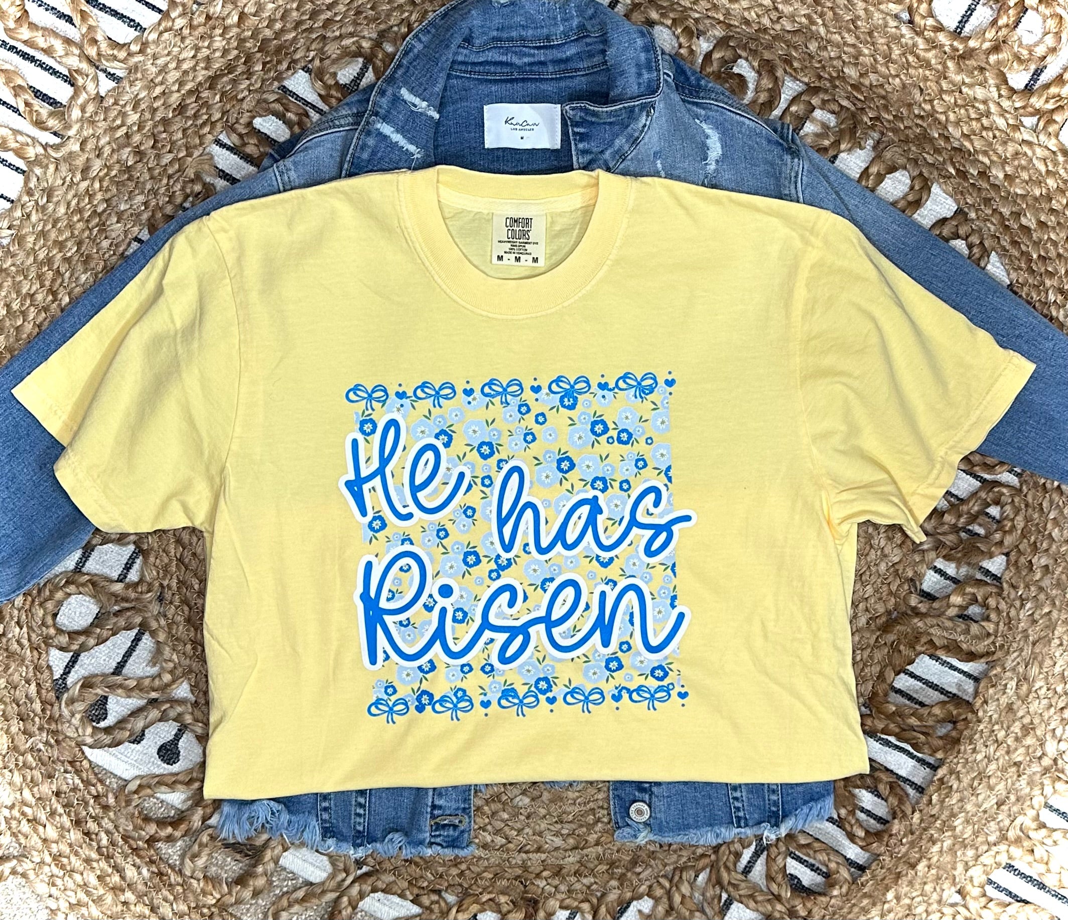 HE HAS RISEN - BANANA TEE