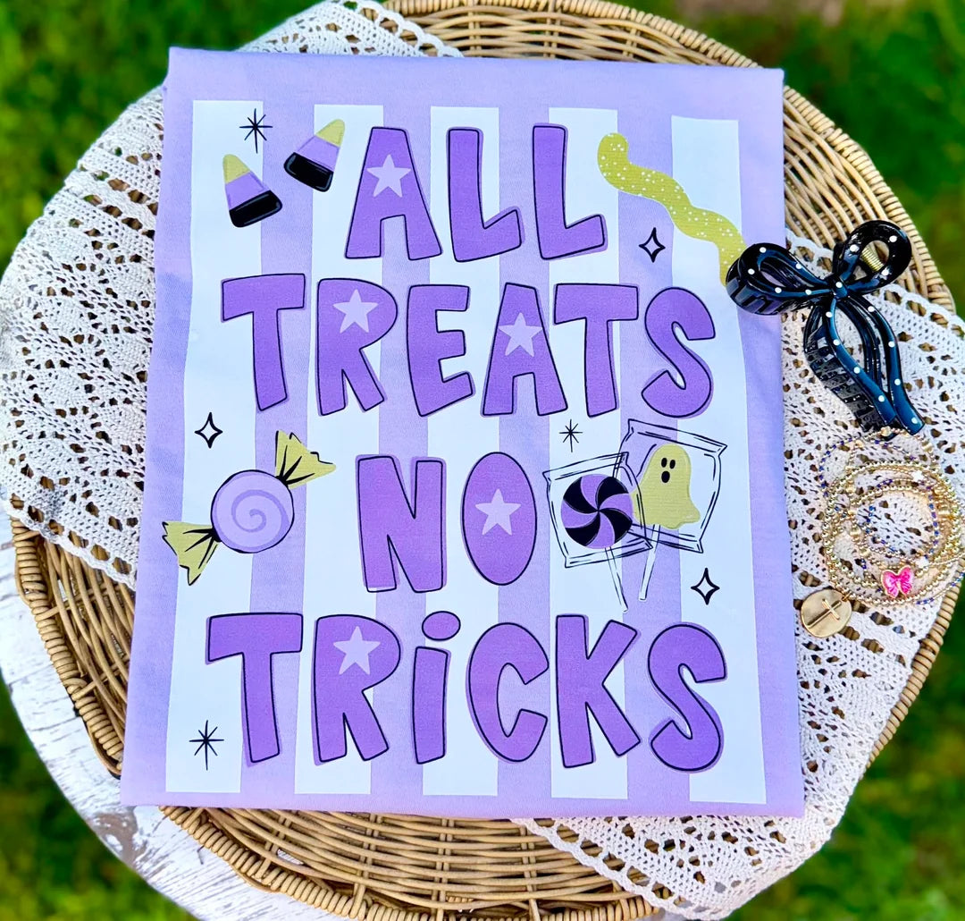 All Treats No Tricks - Orchid Tee