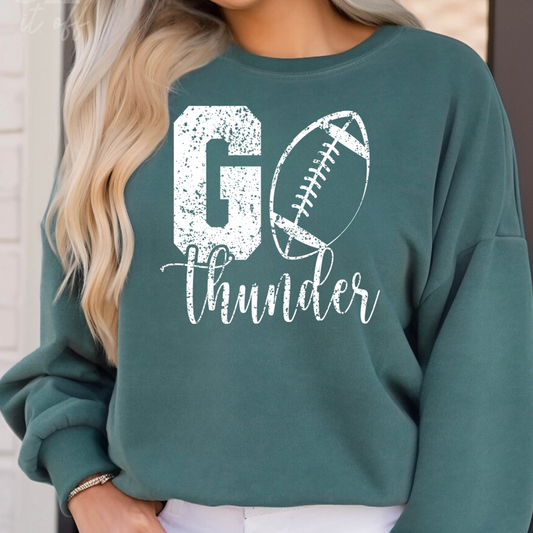 Go Thunder Football Distressed Comfort Colors