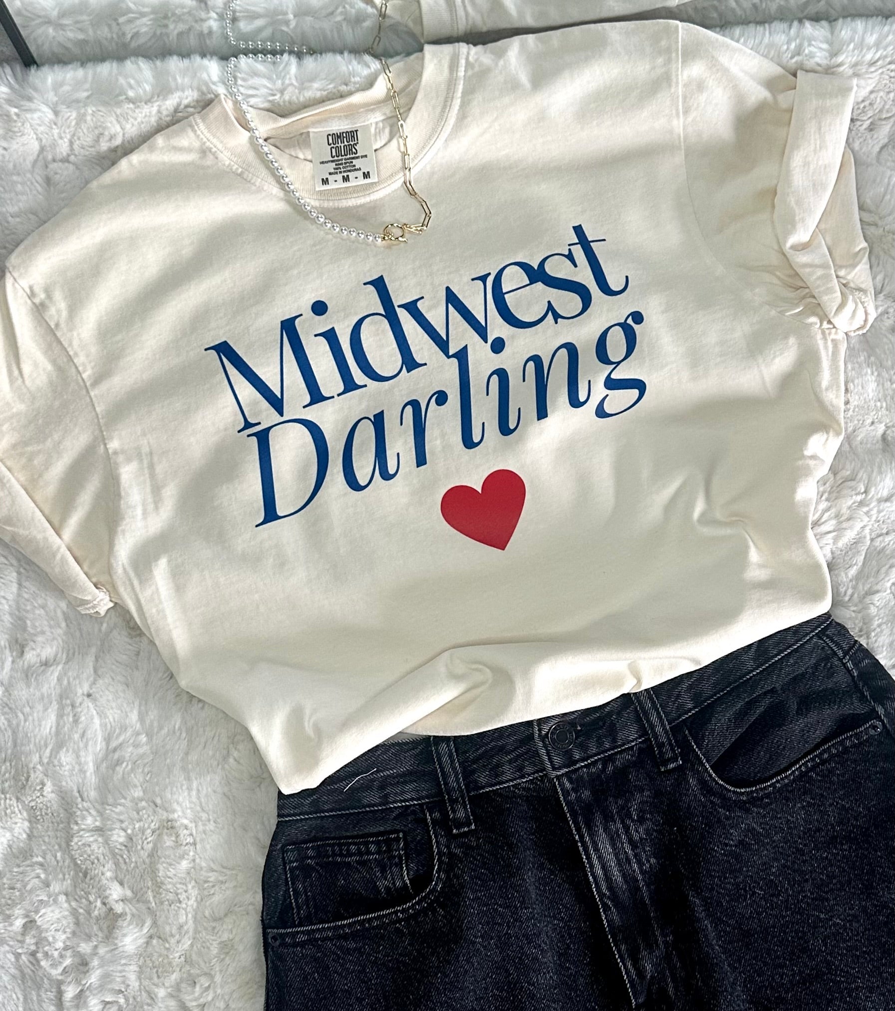 MIDWEST DARLING  - IVORY TEE