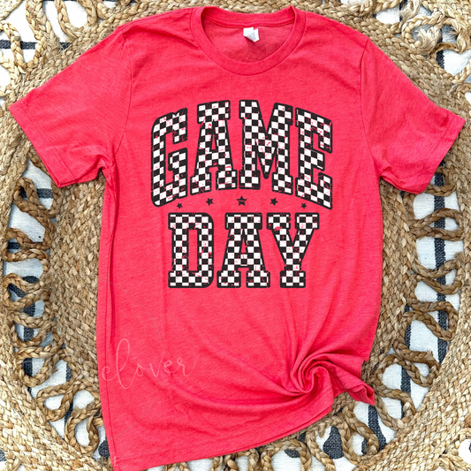 CHECKERED GAME DAY TEE