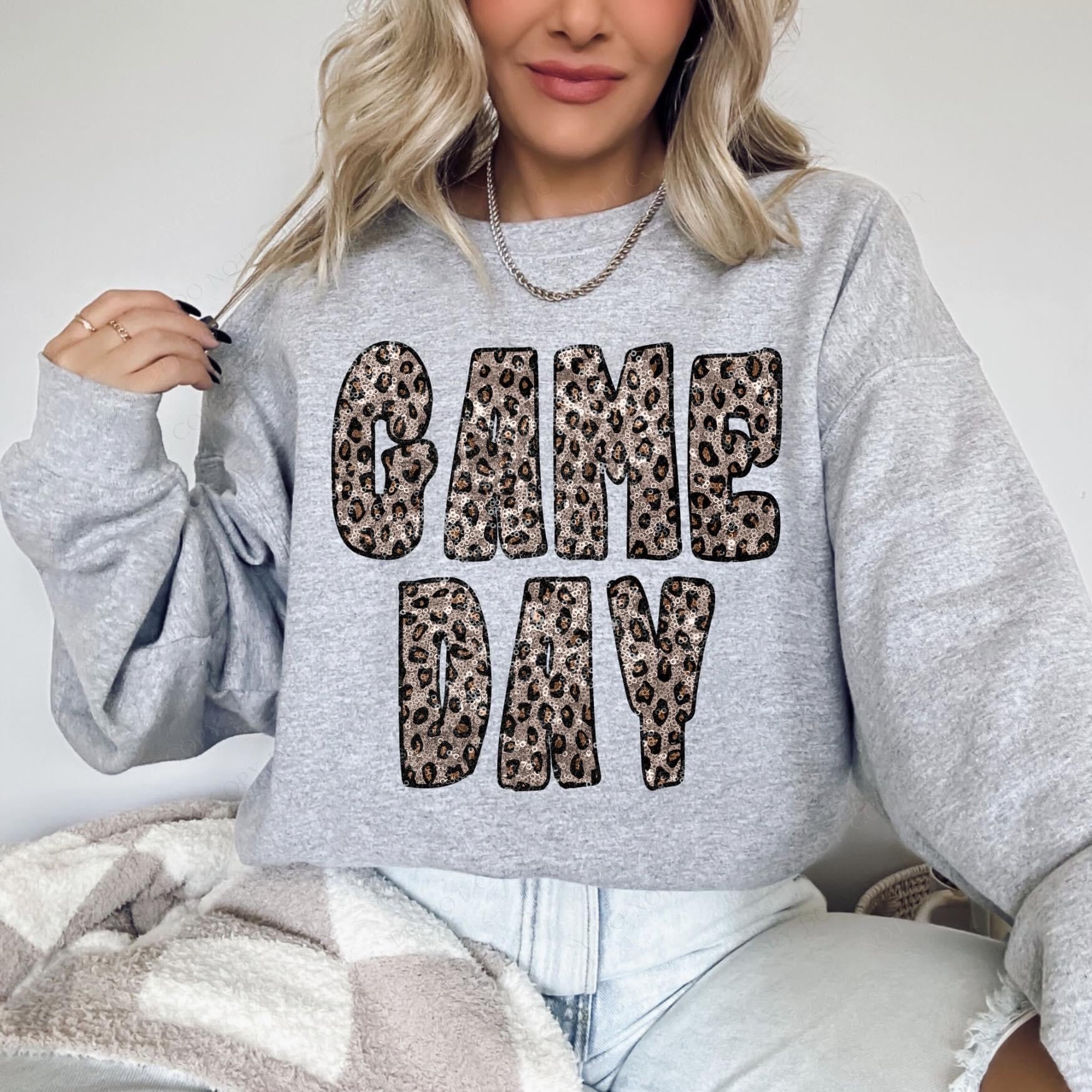 Faux Sequins GAME DAY Crewneck Sweatshirt