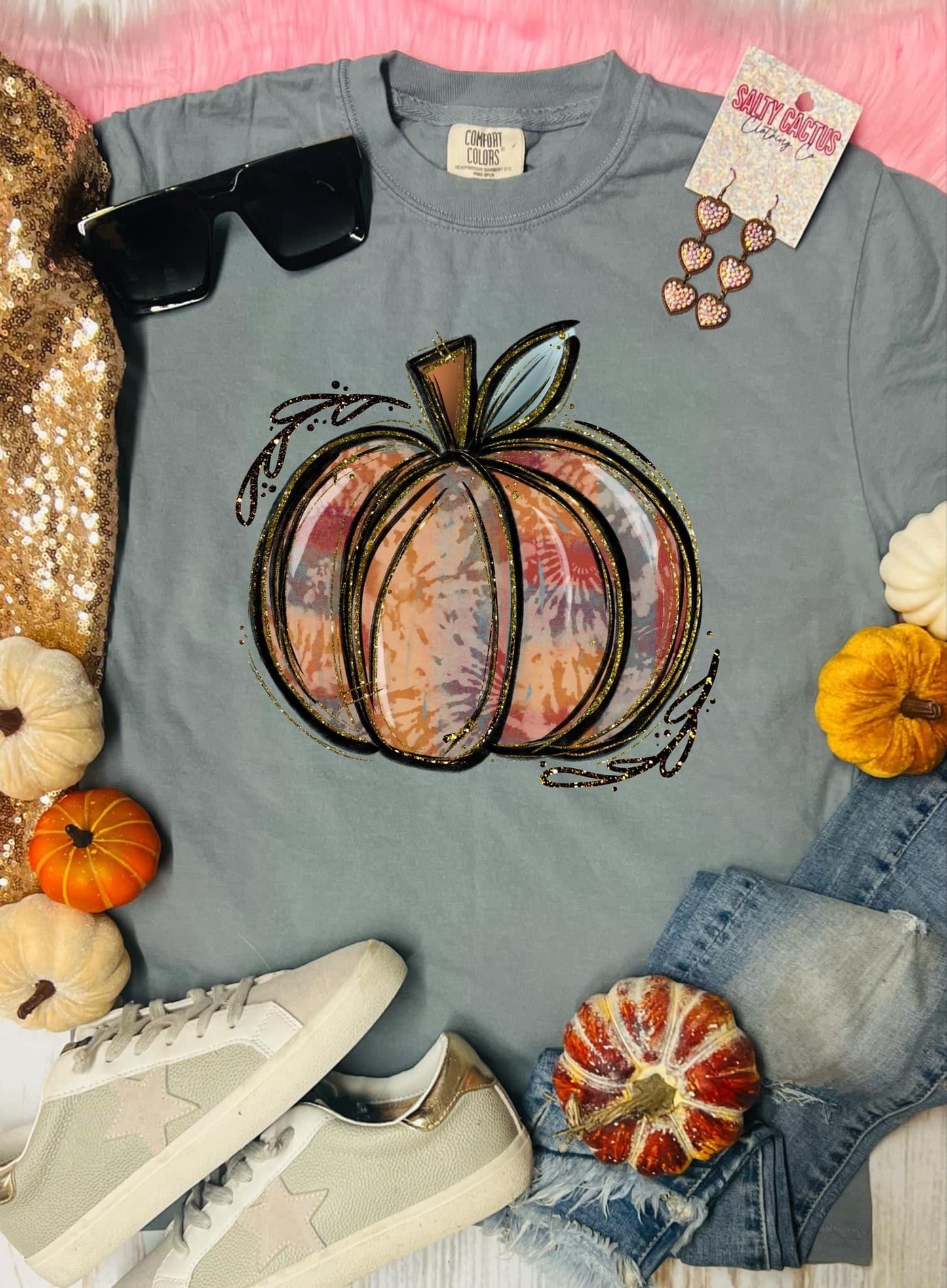 PASTEL PUMPKIN - GREY COMFORT COLORS TEE