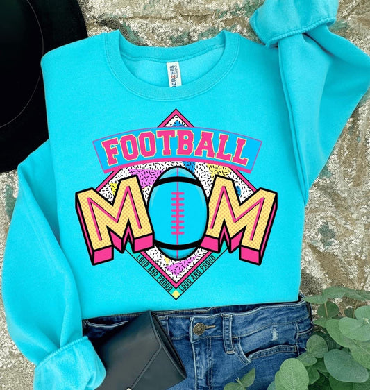 Football Mom Blue Crewneck