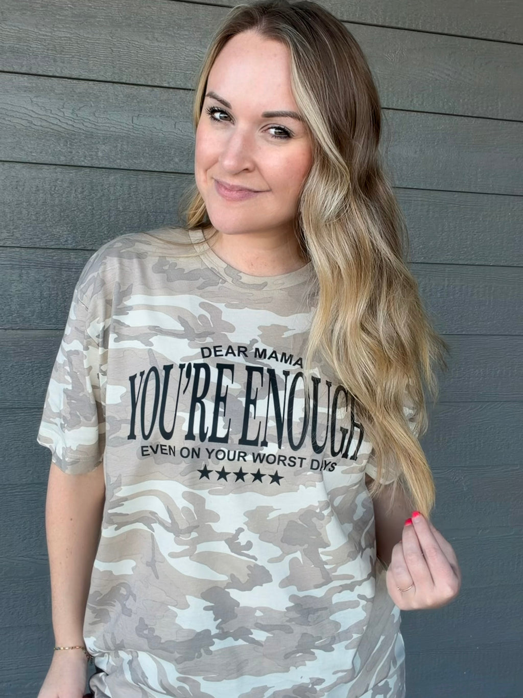 You’re Enough - Neutral Camo Tee