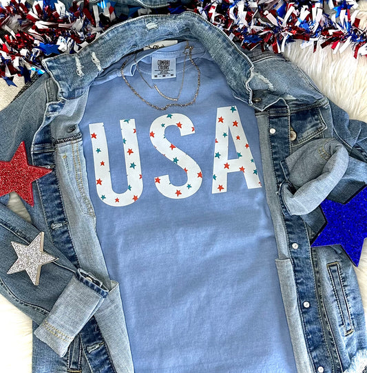 BASIC STAR USA - WASHED DENIM TEE