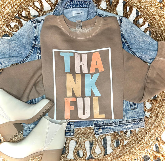 BLOCK THANKFUL - CLAY SWEATSHIRT