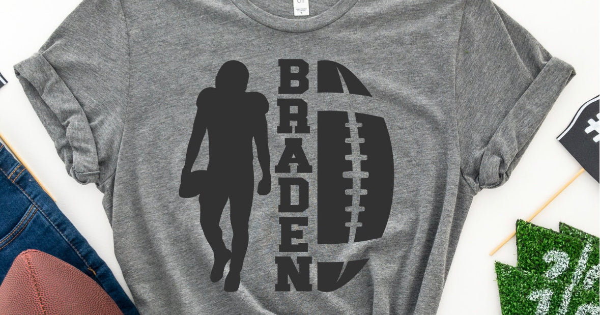 Custom Name Football Tee