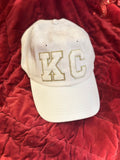 WHITE CHENILLE KC HAT