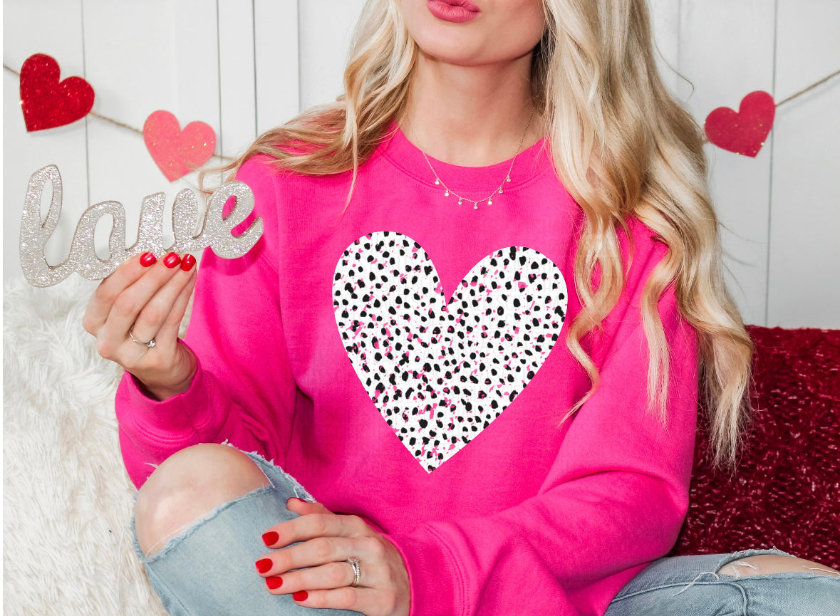 DALMATION HEART - HELICONIA CREWNECK