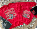 OVERSIZED KANSAS CITY FOOTBALL LEOPARD HELMET - RED CREWNECK