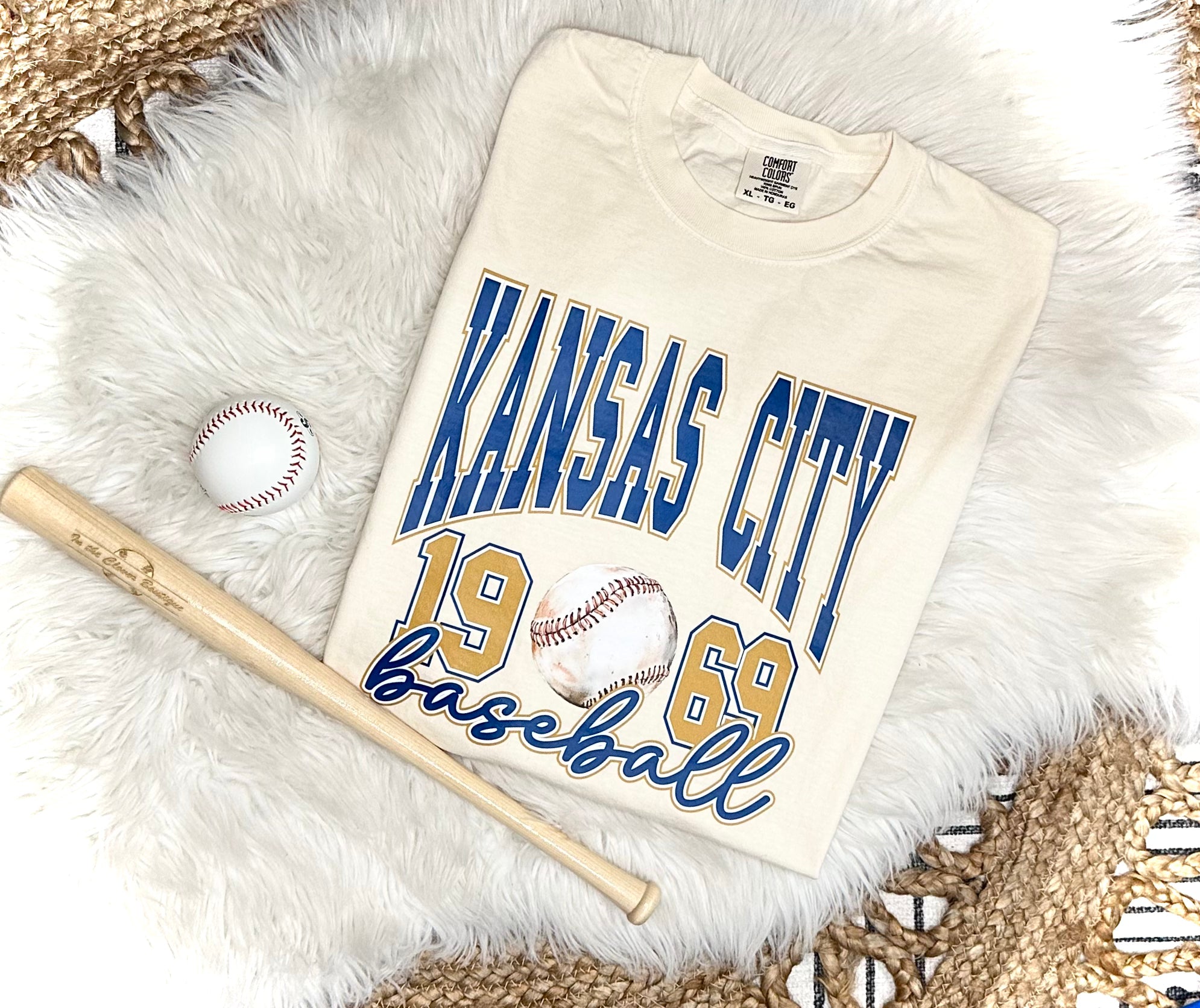 KANSAS CITY BASEBALL 1969 - IVORY TEE
