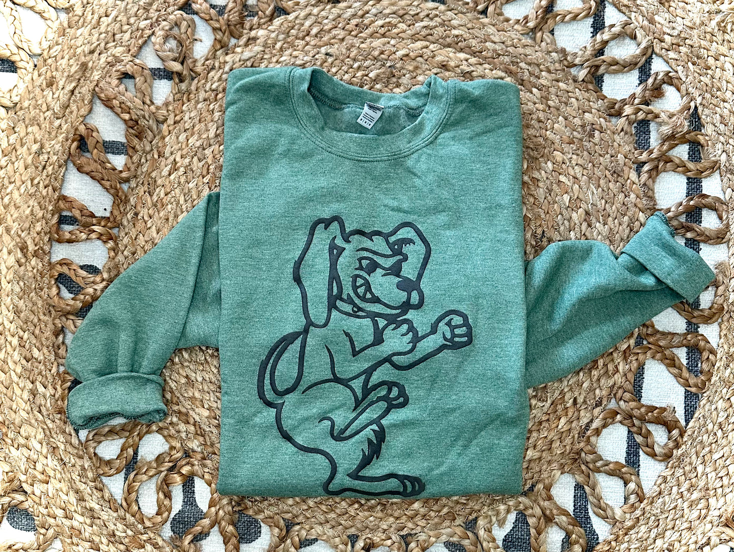 Puff Spoofhound Green Crewneck