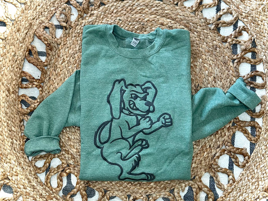 Puff Spoofhound Green Crewneck