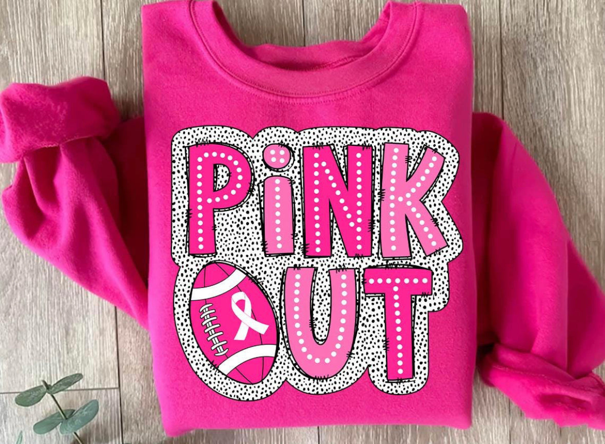 FOOTBALL PINK OUT - CREWNECK