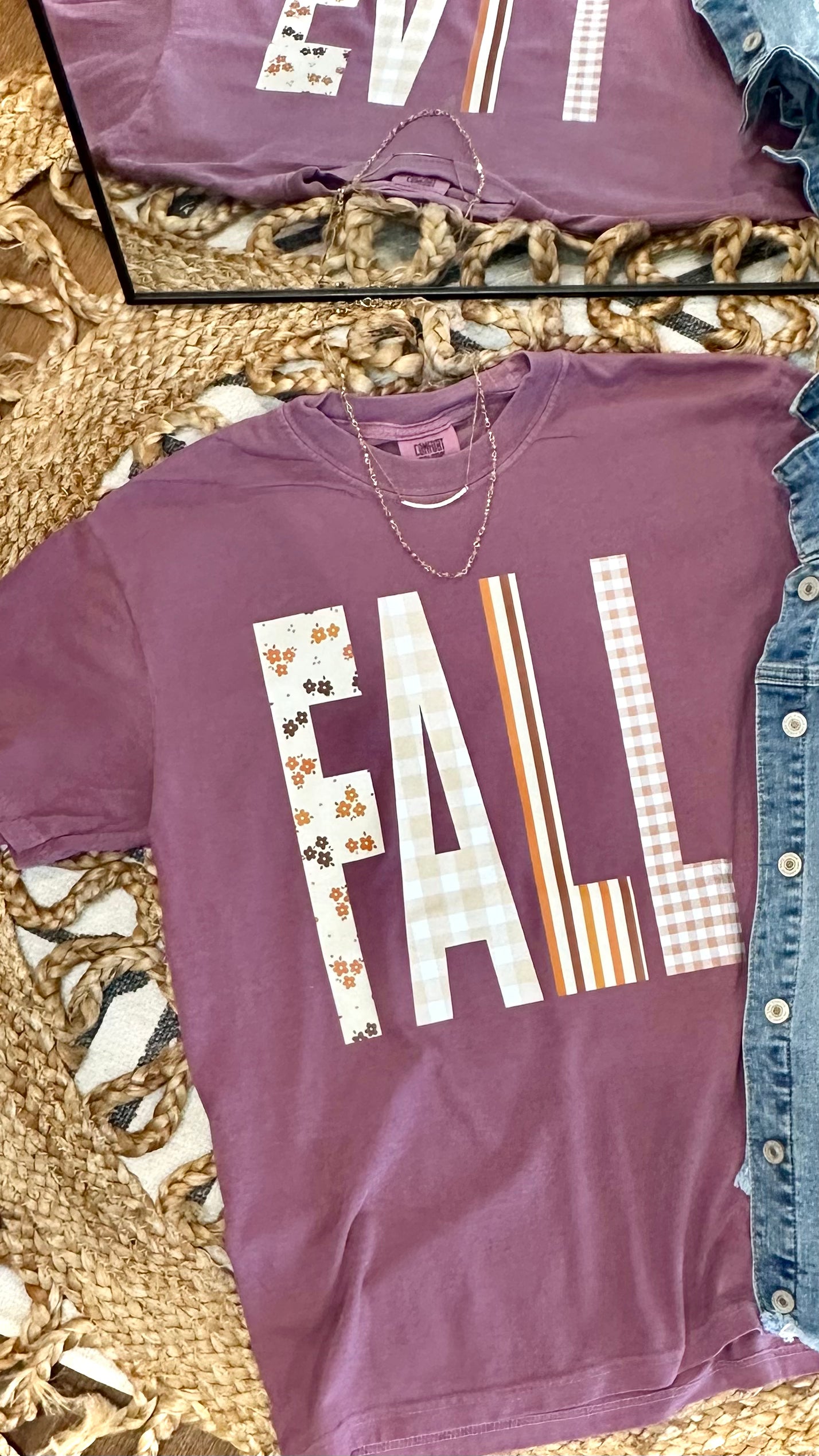 BLOCK FALL - BERRY TEE