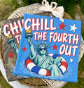 Chill The Fourth Out Statue of Liberty  - Royal Blue Tee