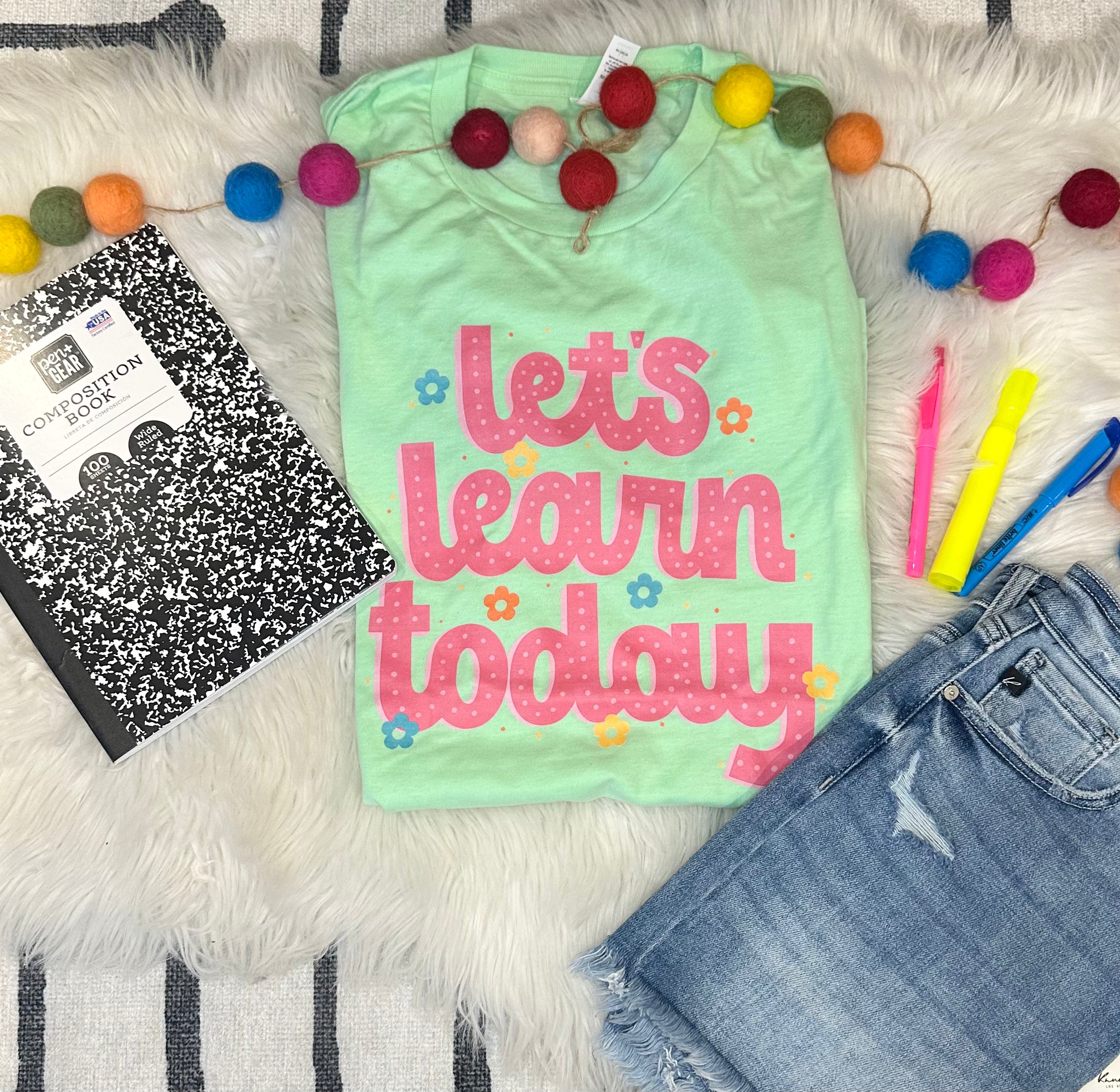 LET'S LEARN TODAY - MINT TEE