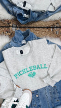 Embroidered Pickleball Sweatshirt - Ash Crewneck