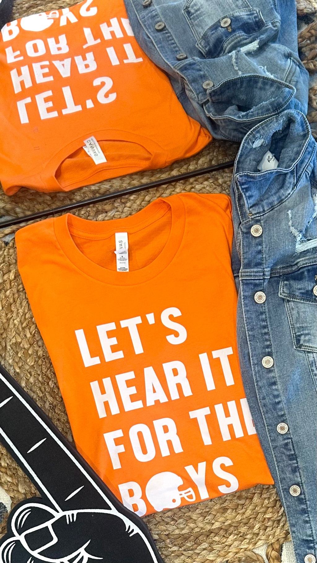 LET’S HEAR IT FOR THE BOYS - ORANGE TEE