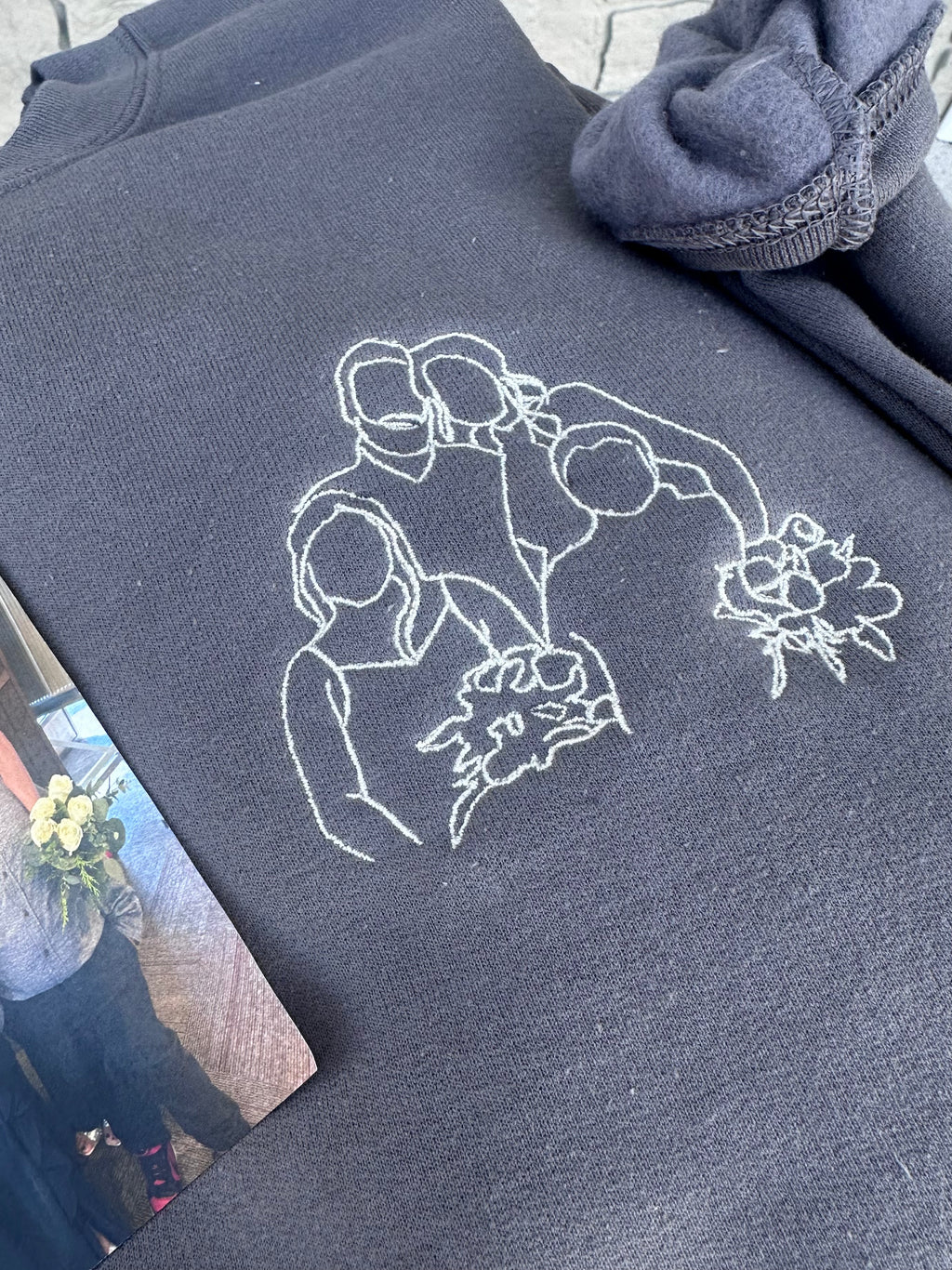 Custom OUTLINE Embroidered Sweatshirt