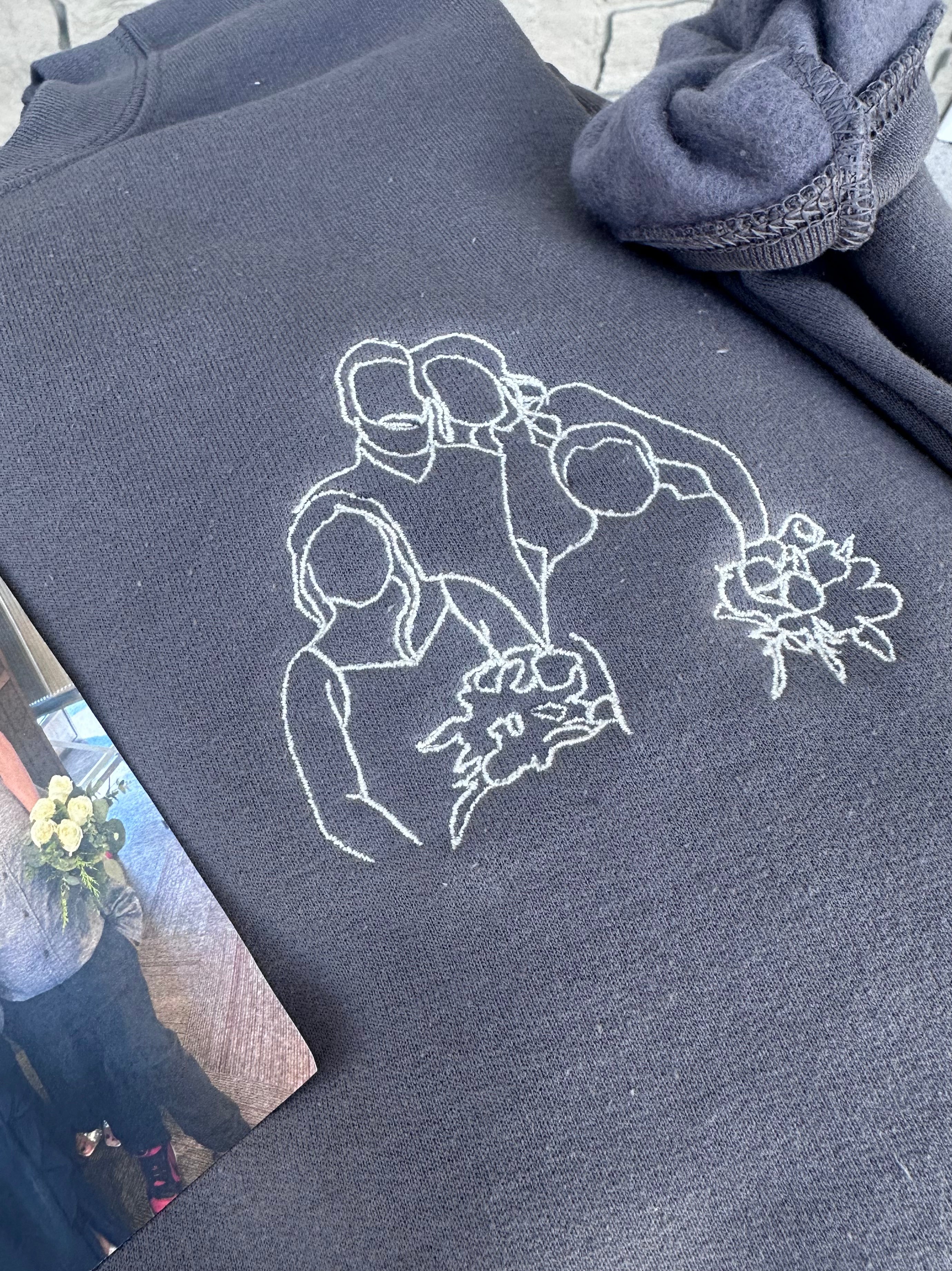 Custom OUTLINE Embroidered Sweatshirt