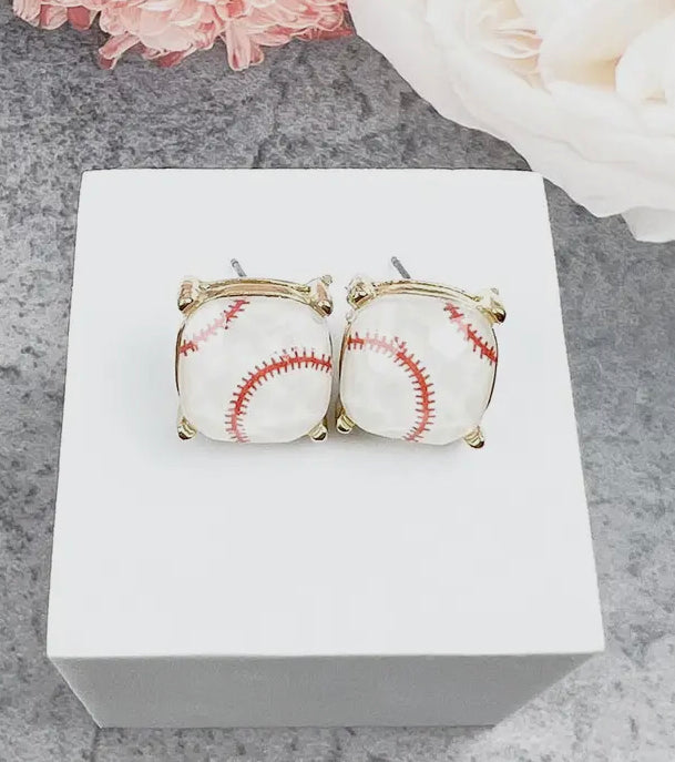 BASEBALL STUD EARRINGS