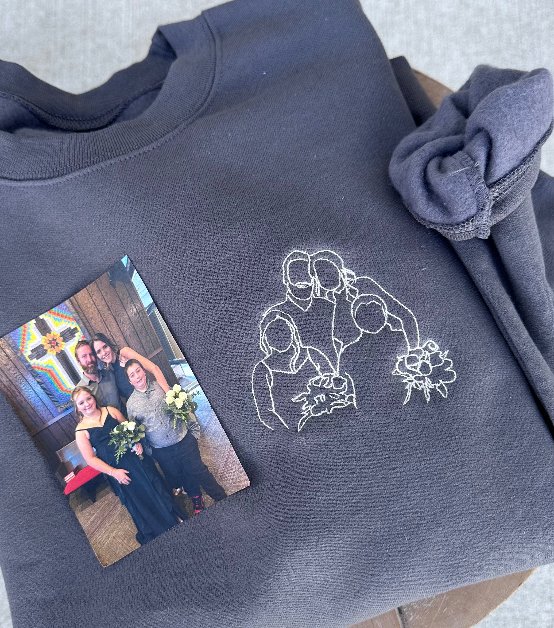 Custom OUTLINE Embroidered Sweatshirt