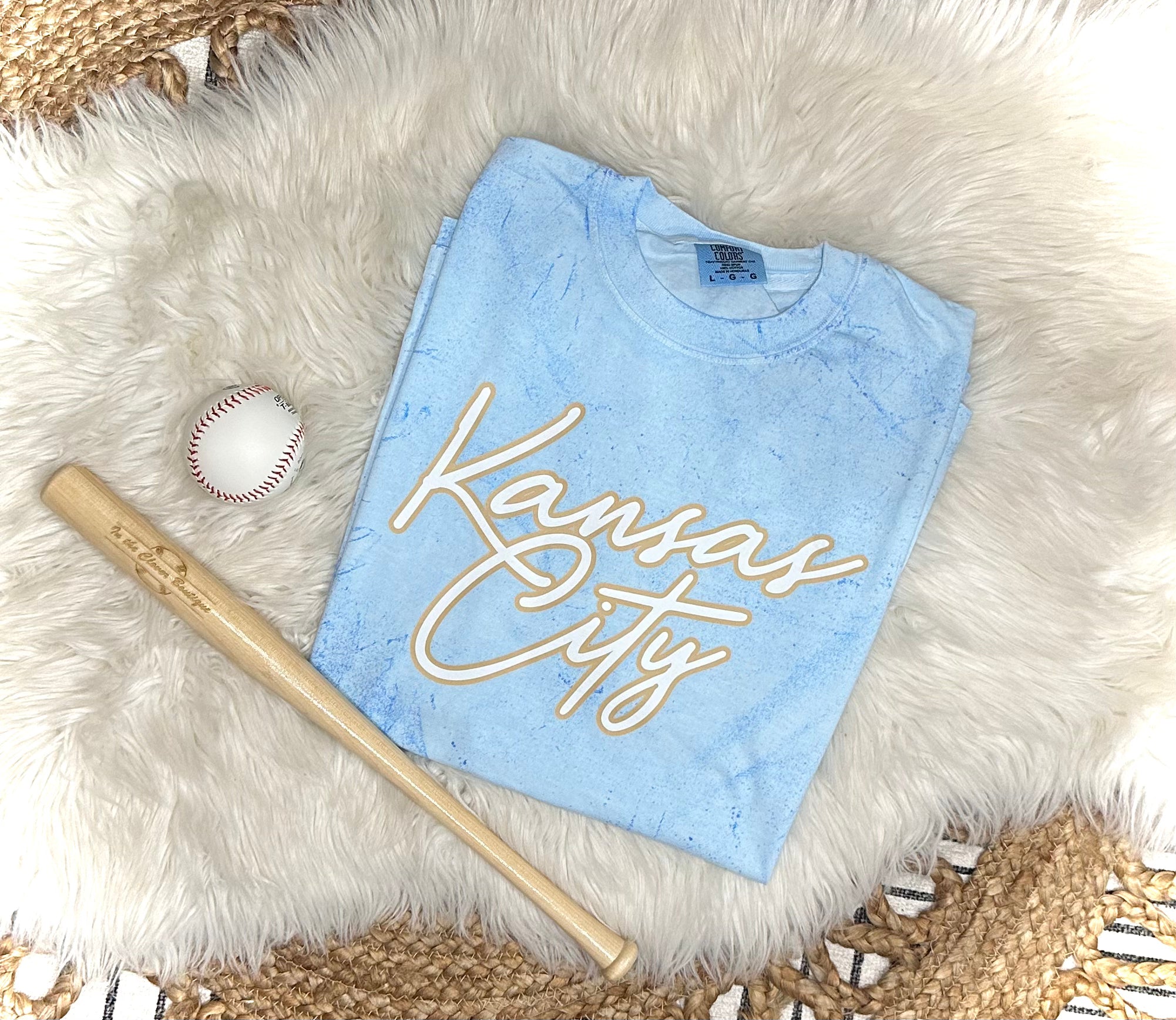 GOLD KANSAS CITY SCRIPT - BLUE COLOR BLAST