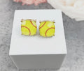 SOFTBALL STUD EARRINGS