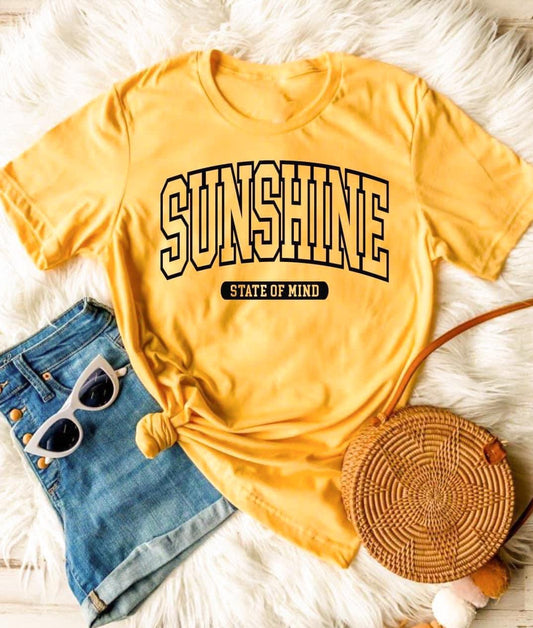 Sunshine State of Mind Gold Tultex Tee