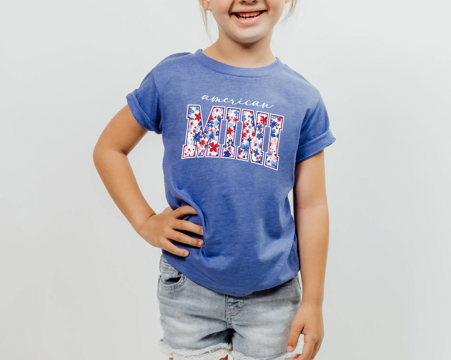 American Floral Mini Blue Bella Tee