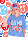 Oh My Stars Collage -  Denim Tee