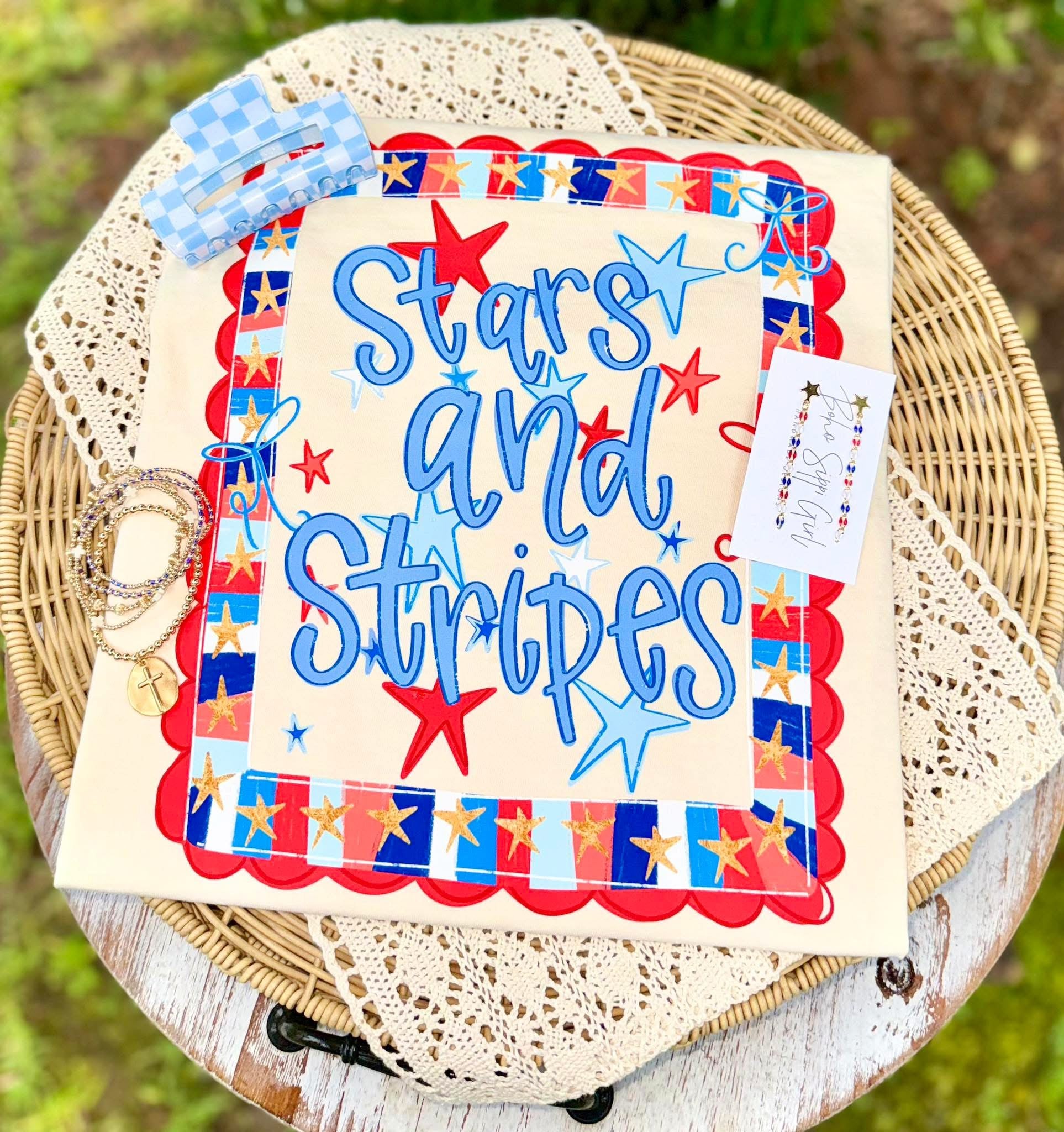 Stars & Stripes - Yellow Tee