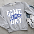 Game Day Pennant Go Fight Win Flag - White & Blue
