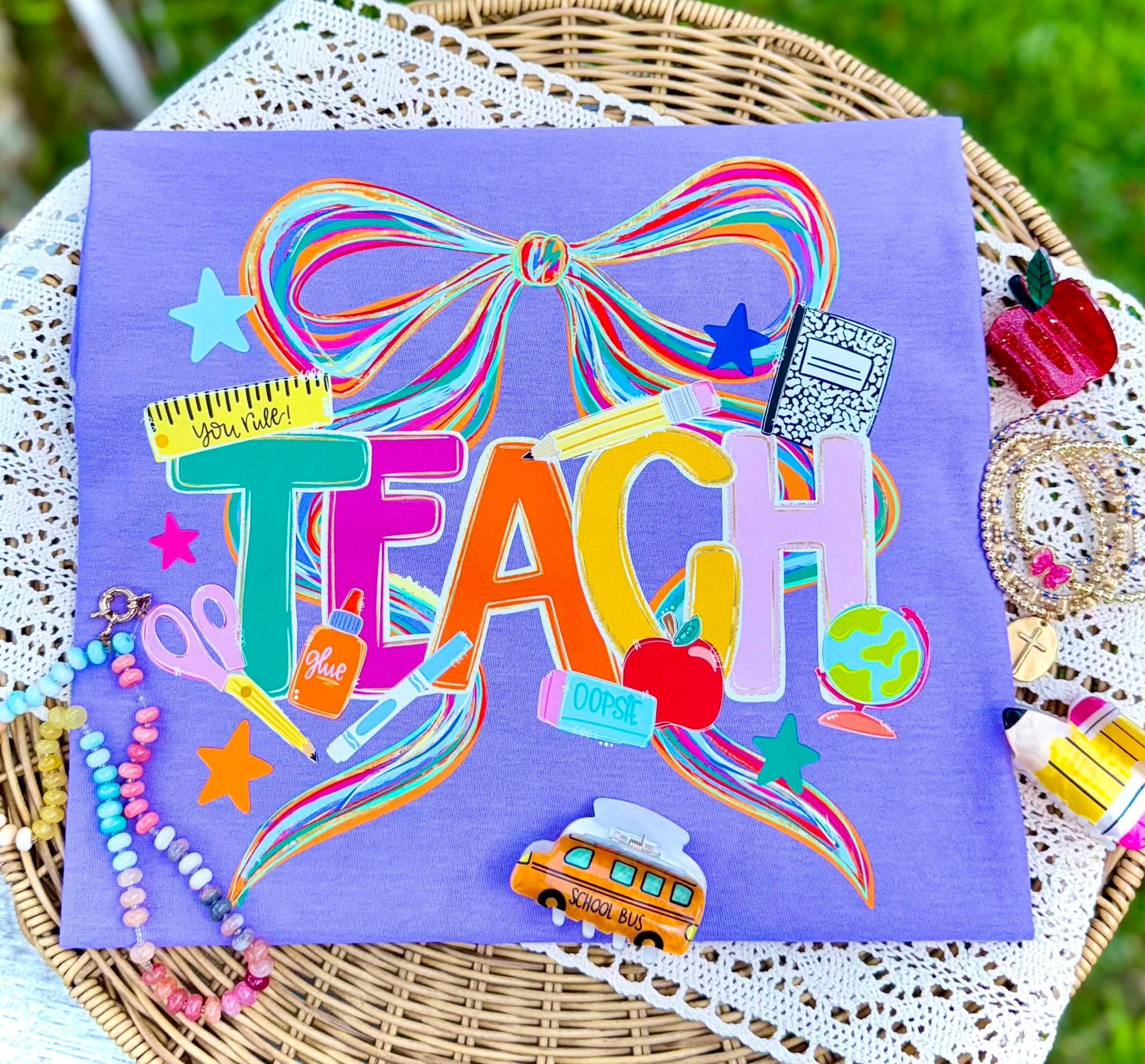 Teach Bow - Violet Tee