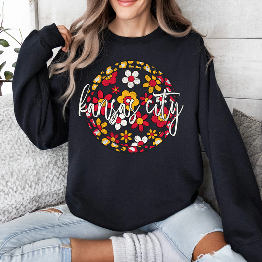 Floral Retro Kansas City Crewneck