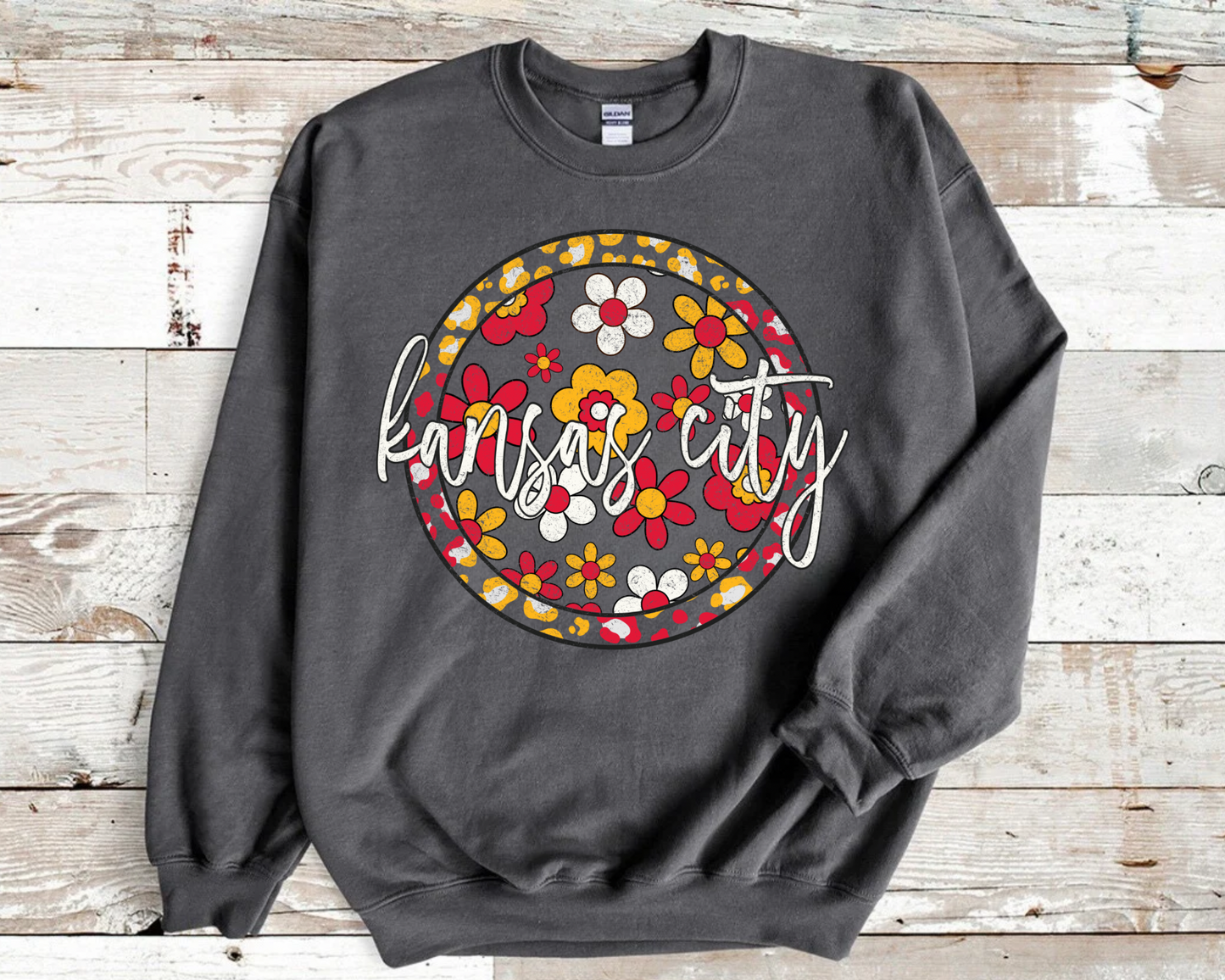 Floral Retro Kansas City Crewneck